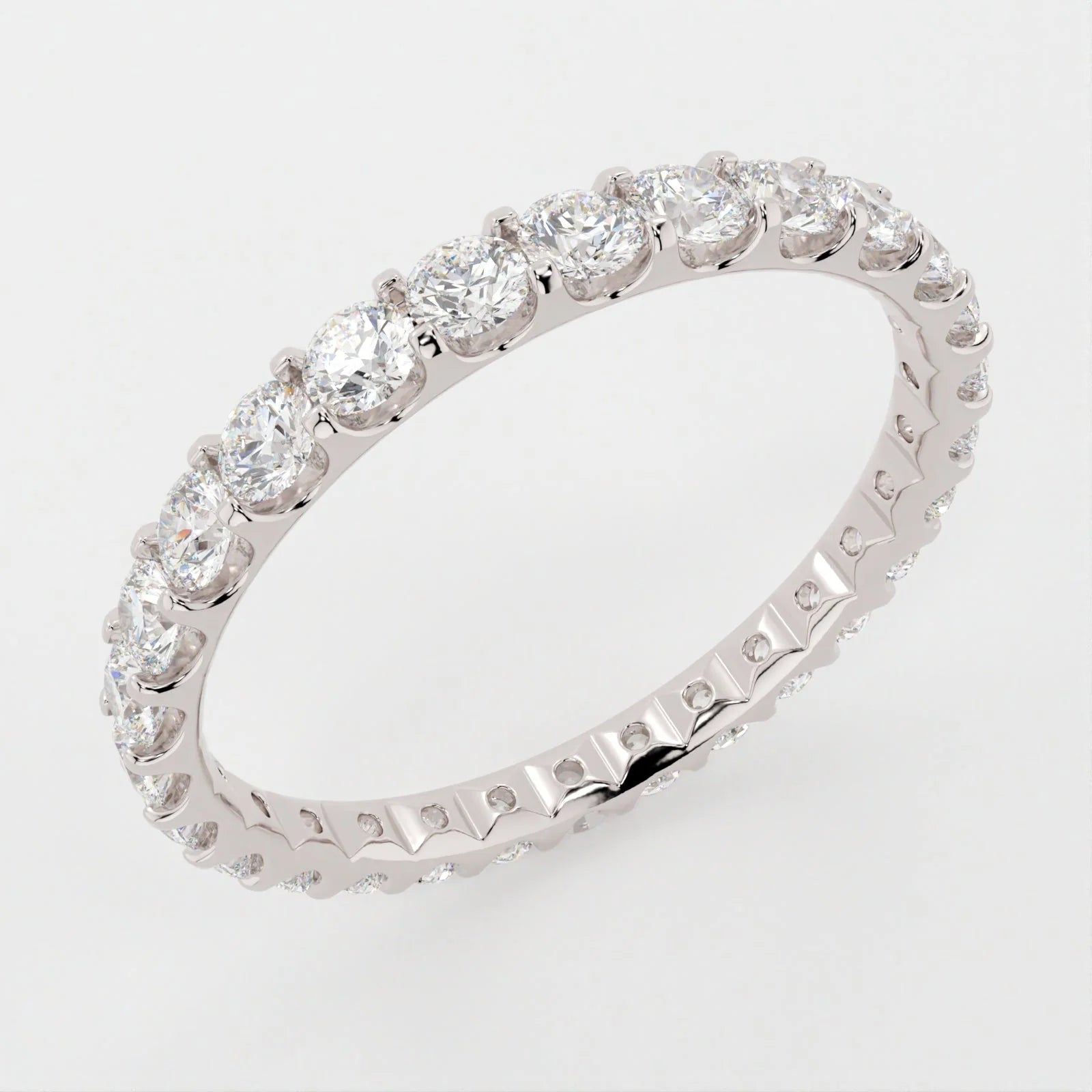 (.8 CT TW) Round Cut - Scallop Edge Pavé Band - Reflections Jewelers