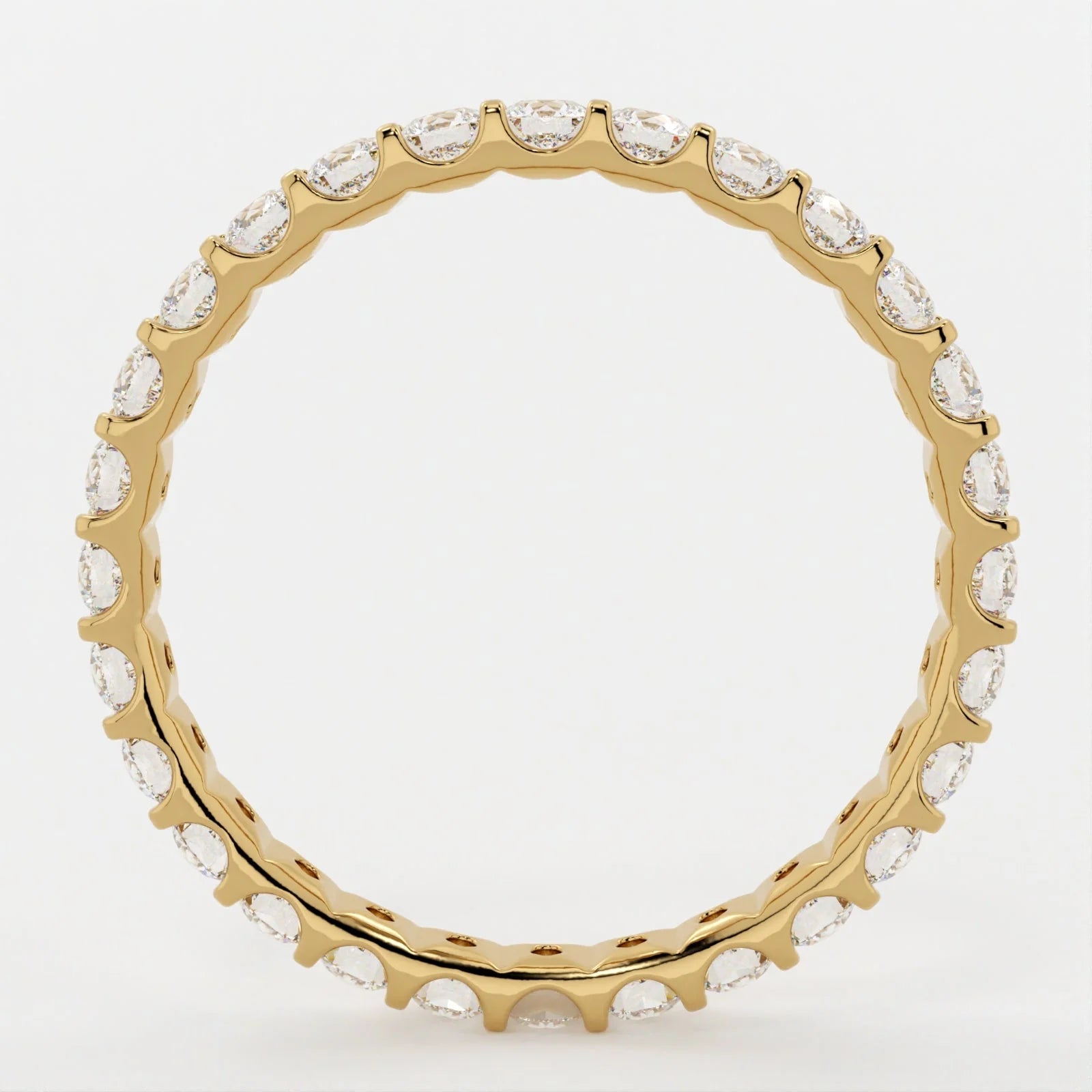 (.8 CT TW) Round Cut - Scallop Edge Pavé Band - Reflections Jewelers