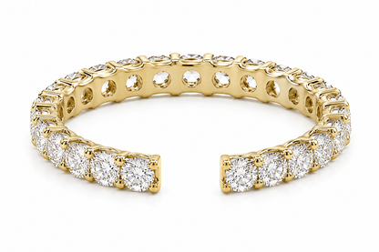Round Diamond Open Eternity Band