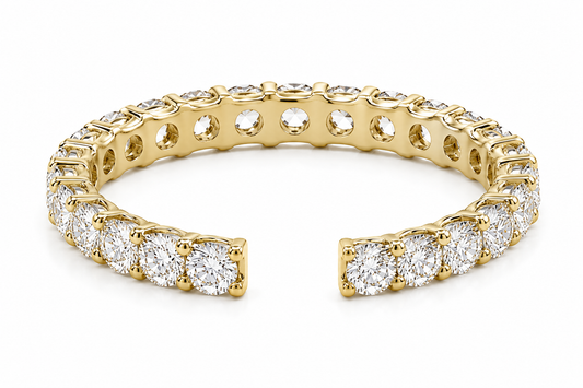 Round Diamond Open Eternity Band