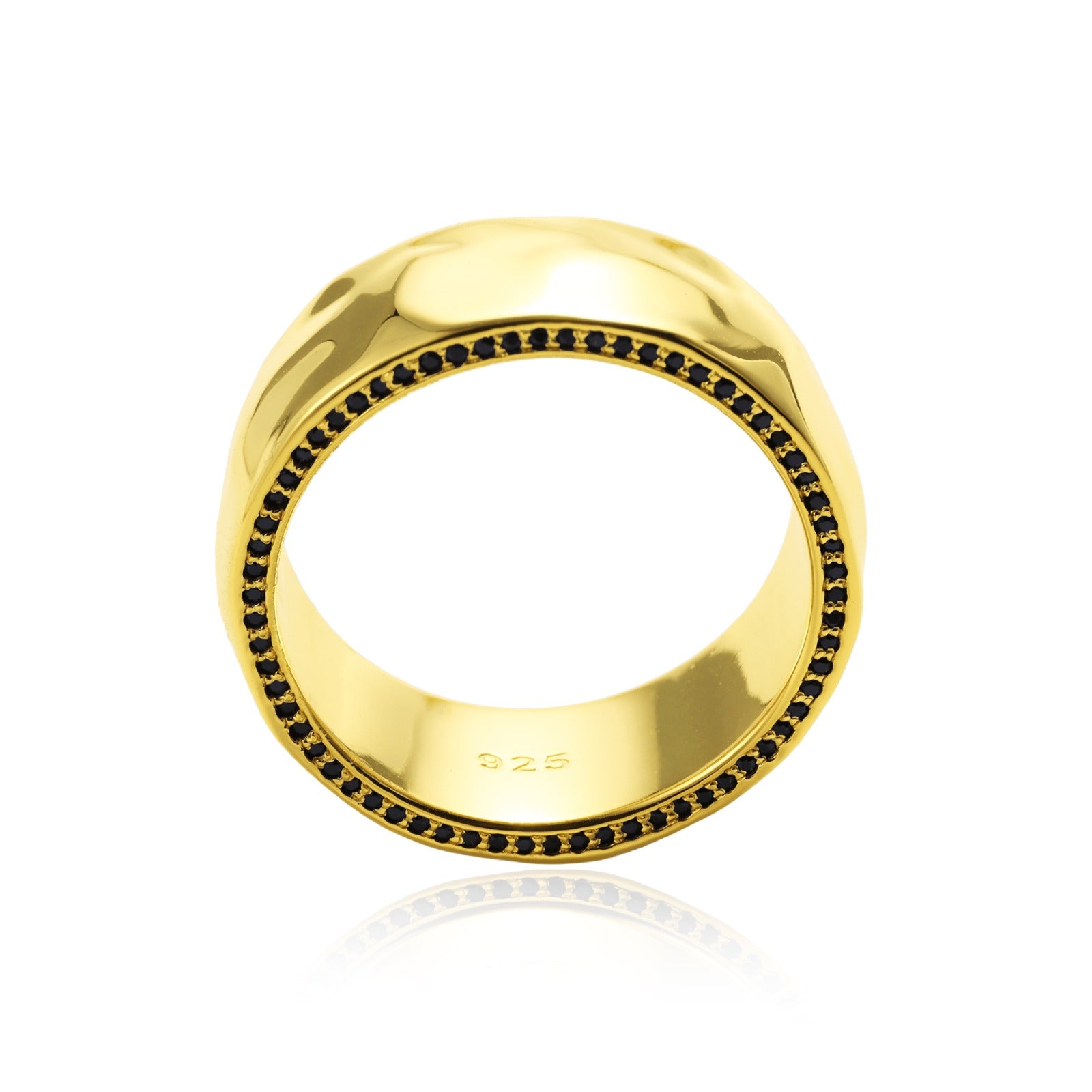 Unique Black Lab Diamond Men’s Ring – view 3