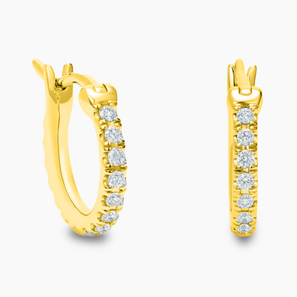 Moissanite Diamond Hoop Earrings .25CT Total Weight