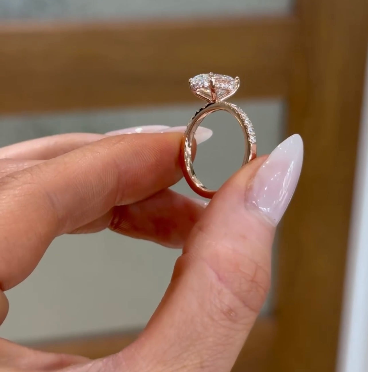 CUSTOM ORDER - 2.5 CT Oval with hidden halo on a solitaire band