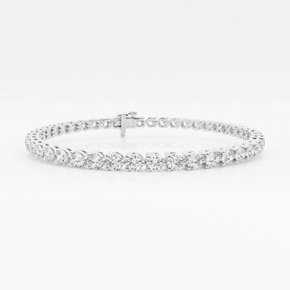 Round Moissanite Three-Prong Tennis Bracelet