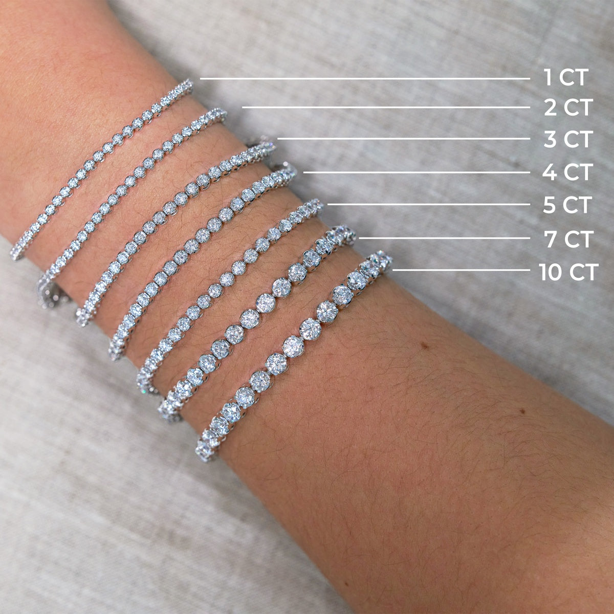 Moissanite Tennis arm band