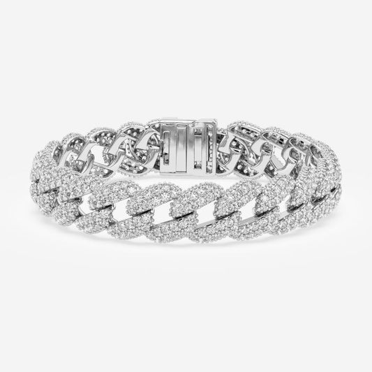Thick Pave Cuban Link Bracelet