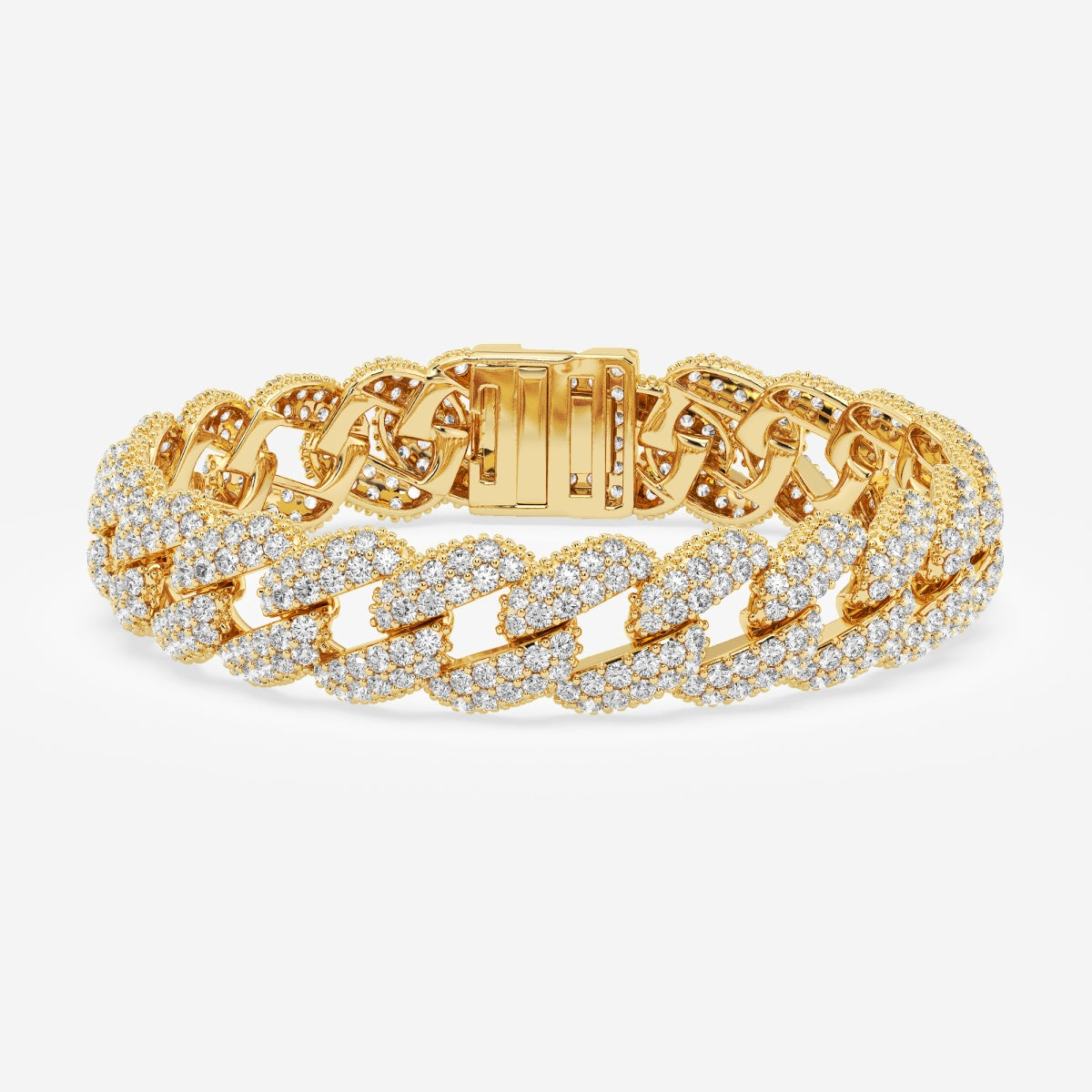 Thick Pavé Cuban Link Bracelet – view 2