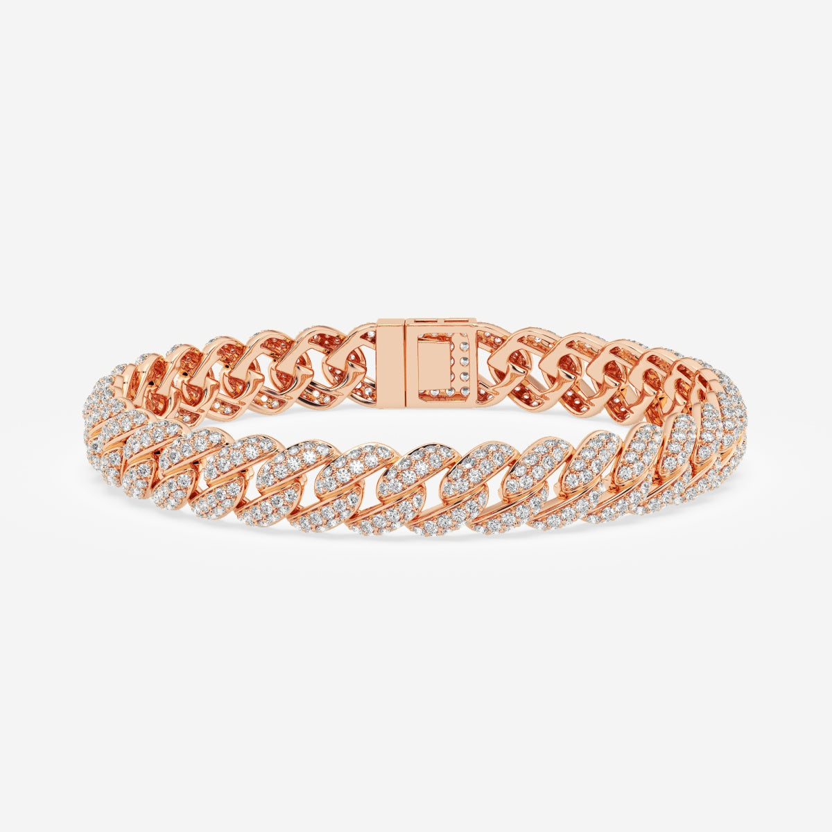 Double Row Pavé Cuban Link Bracelet – view 5