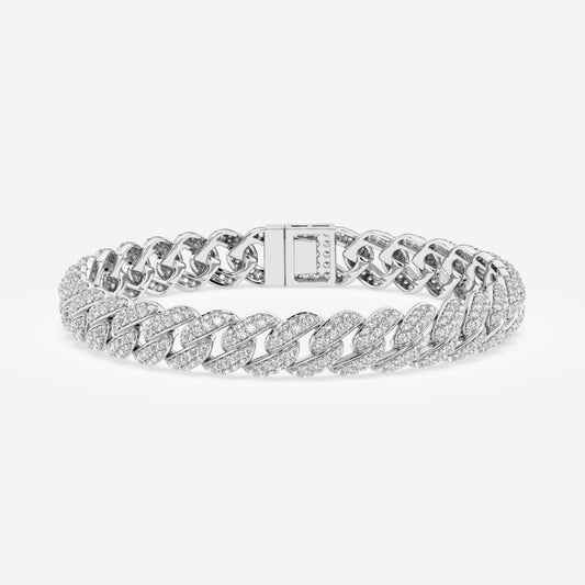 Medium Pave Cuban Link Bracelet