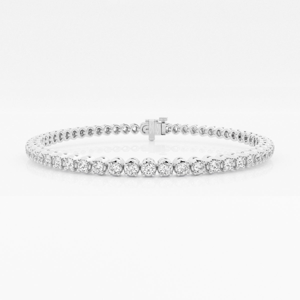 Round Moissanite Four-Prong Tennis Bracelet