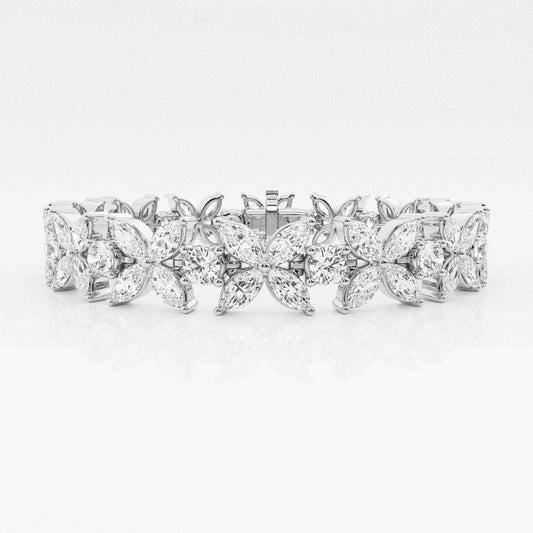 Marquise Moissanite Flower Fashion Bracelet