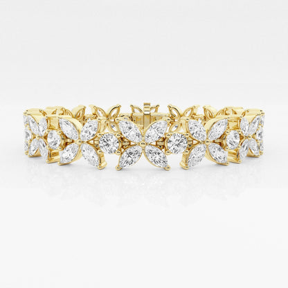 Marquise Moissanite Flower Fashion Bracelet