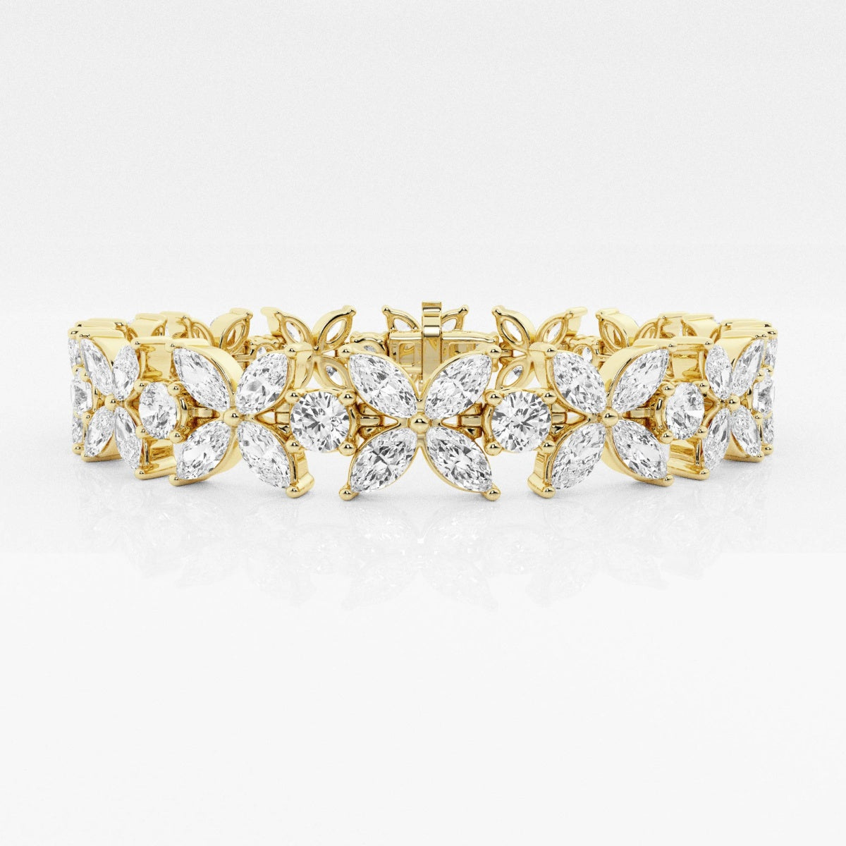 Marquise Moissanite Flower Fashion Bracelet – view 4
