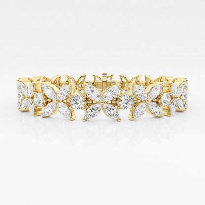 Marquise Moissanite Flower Fashion Bracelet