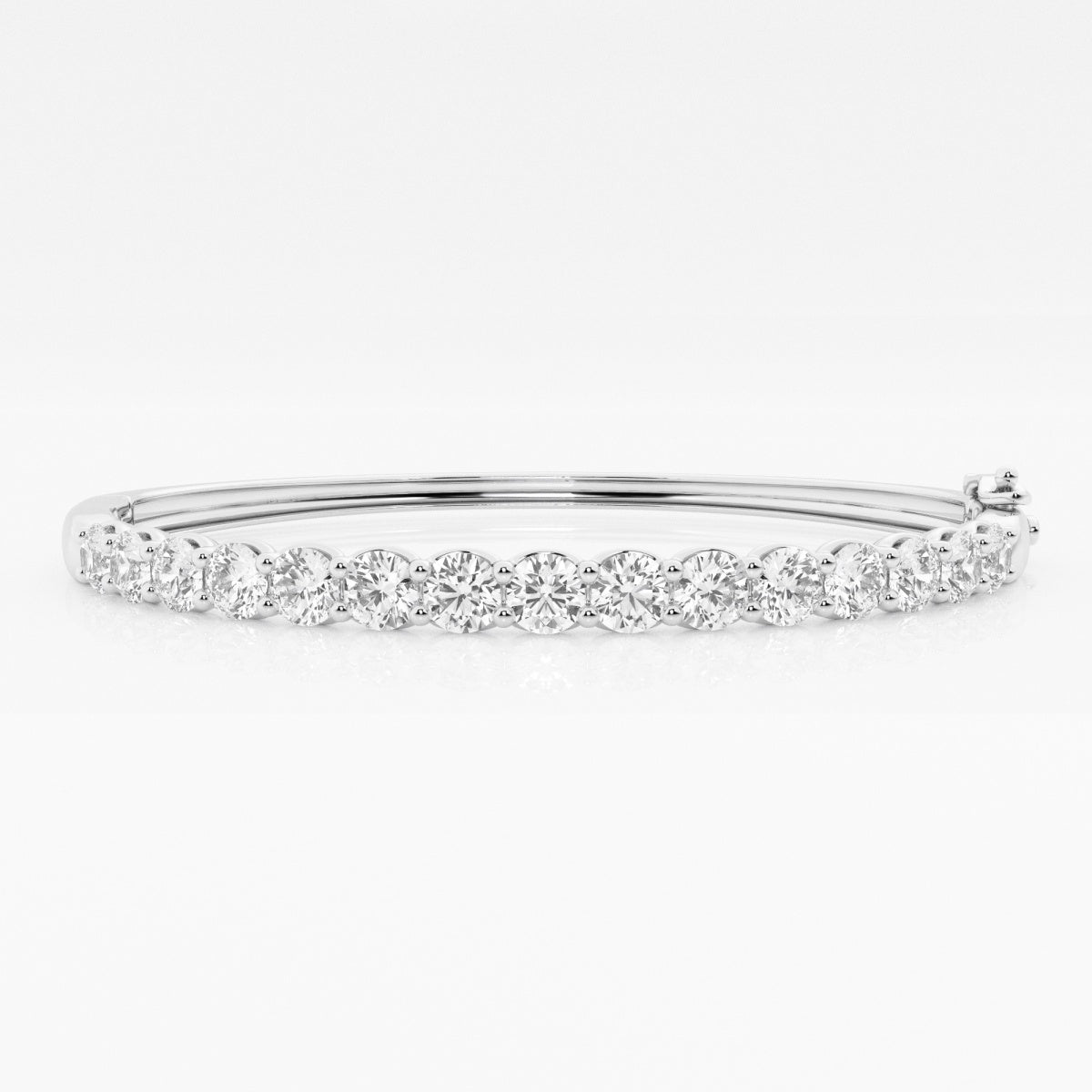 Round Moissanite Bangle Bracelet