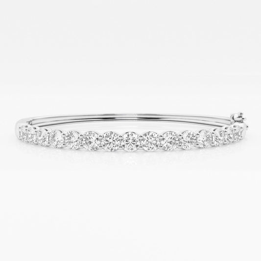 Round Moissanite Bangle Bracelet