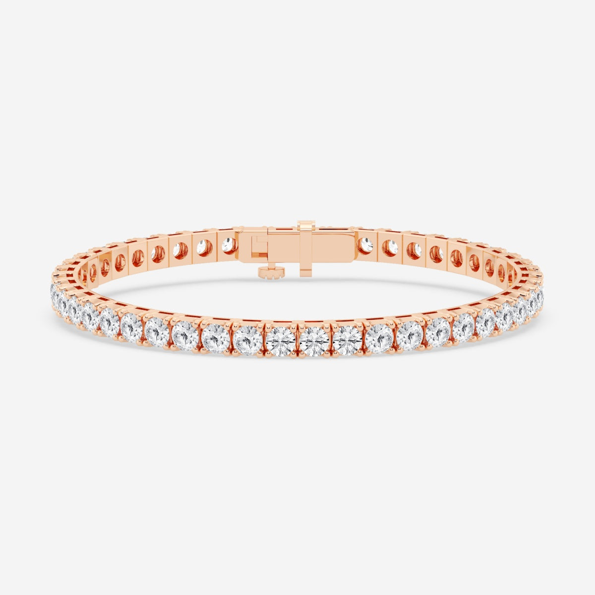 Round Moissanite Four-Prong Tennis Bracelet – view 2