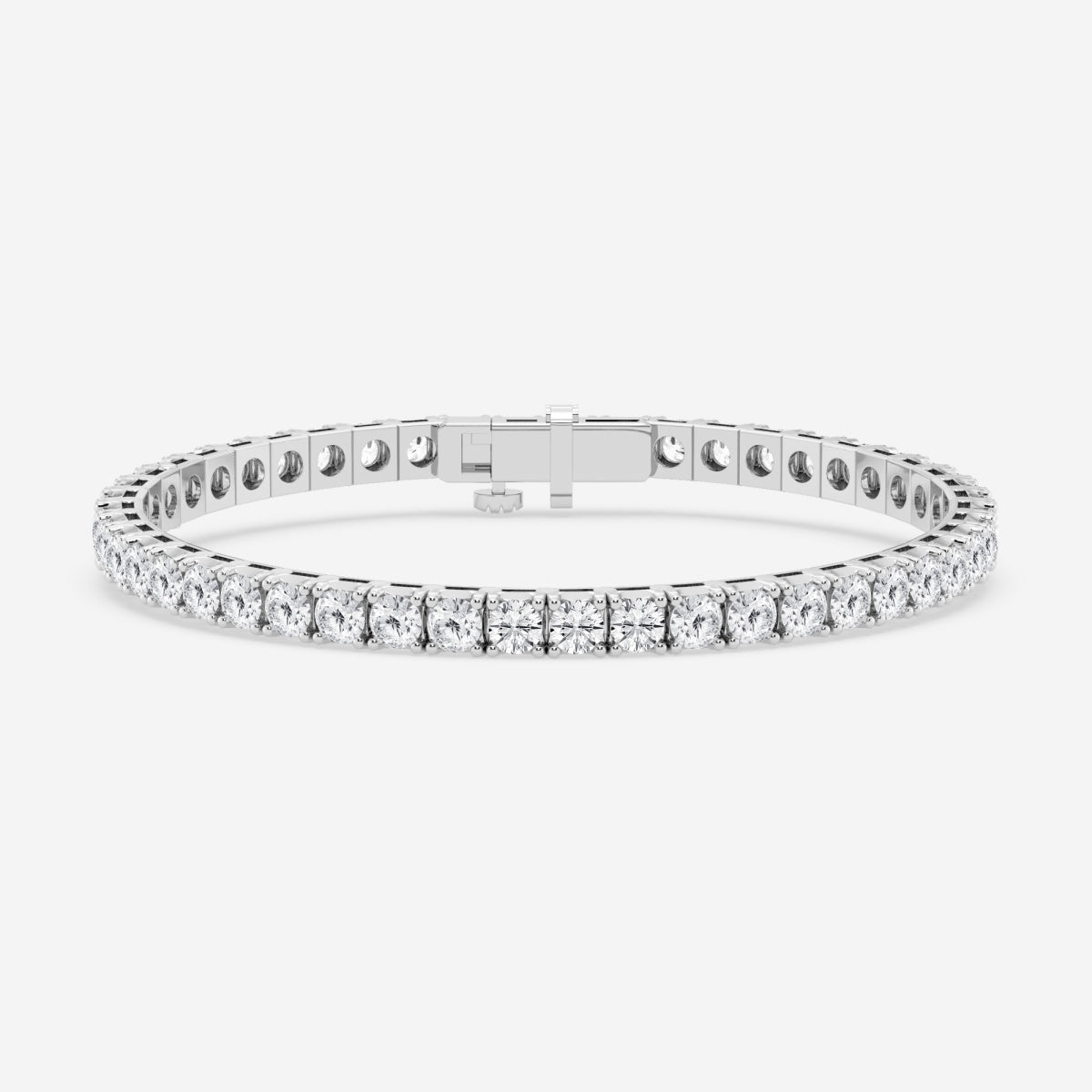 Round Moissanite Four-Prong Tennis Bracelet