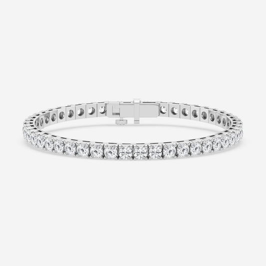 Round Moissanite Four-Prong Tennis Bracelet