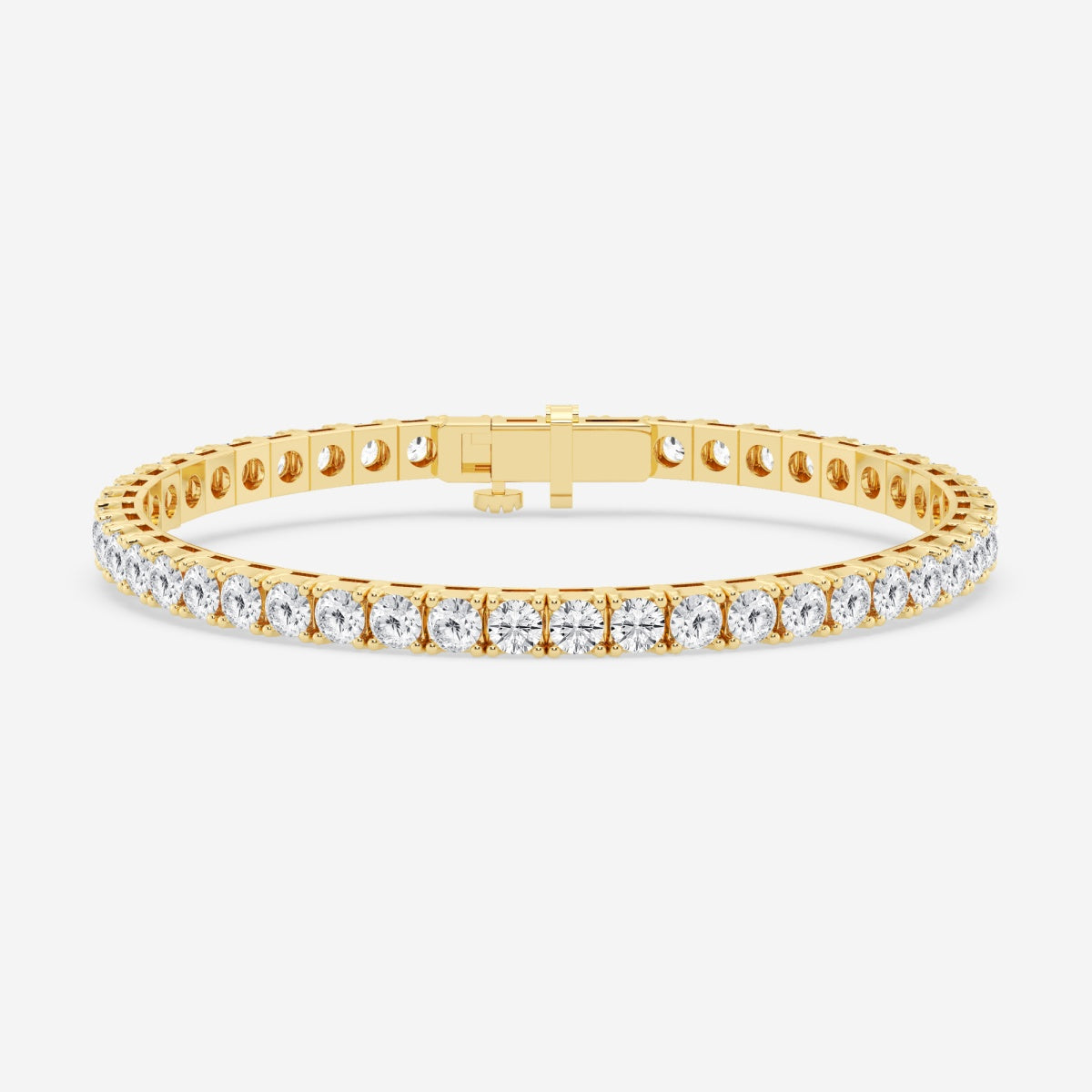 Round Moissanite Four-Prong Tennis Bracelet