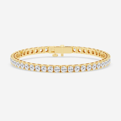 Round Moissanite Four-Prong Tennis Bracelet