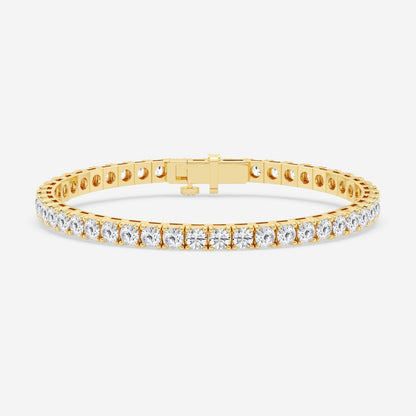 Round Moissanite Four-Prong Tennis Bracelet