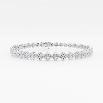 Round Moissanite Double Row Fashion Bracelet