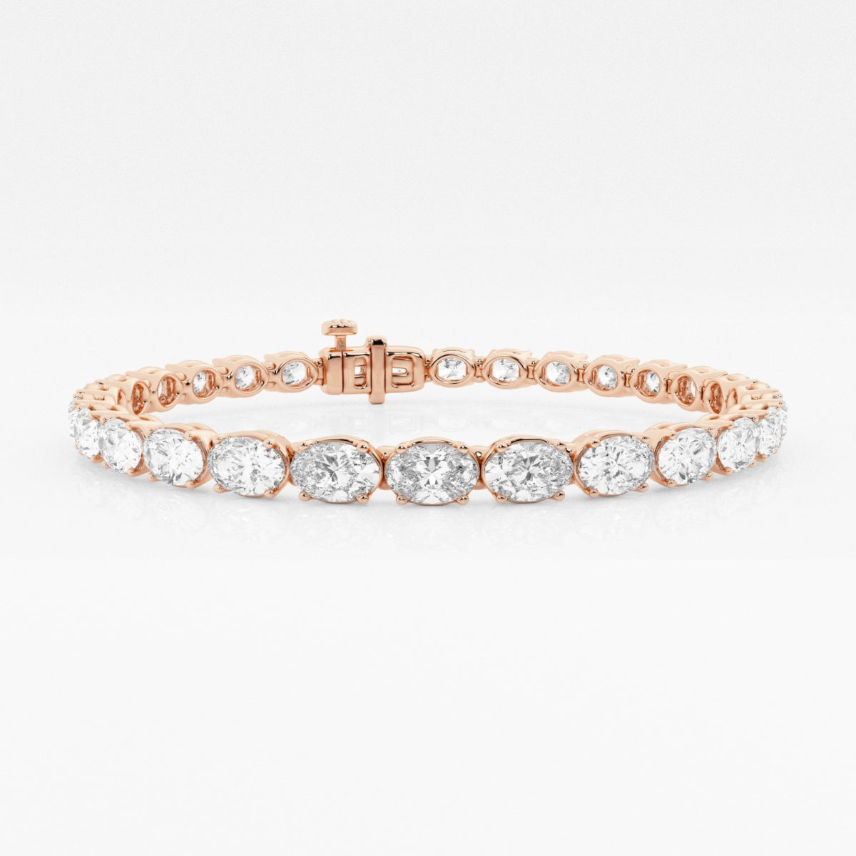 Oval Moissanite East-West Tennis Bracelet