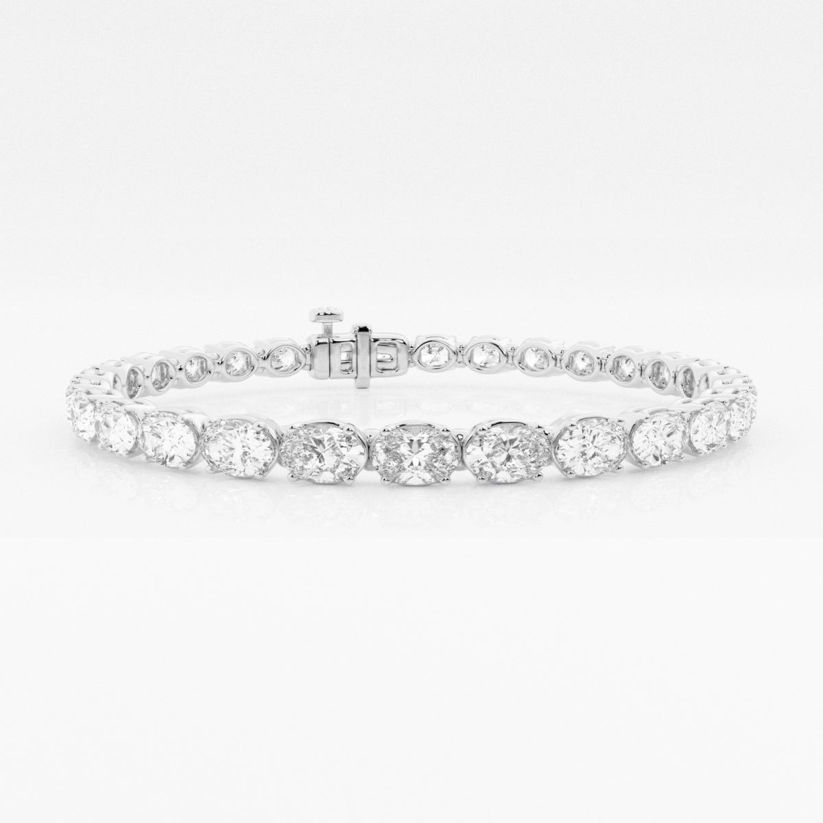 Oval Moissanite East-West Tennis Bracelet