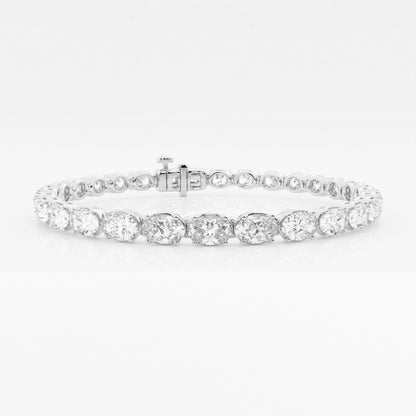 Oval Moissanite East-West Tennis Bracelet