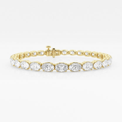 Oval Moissanite East-West Tennis Bracelet