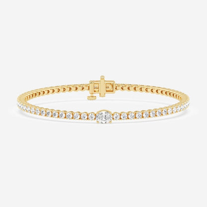 Oval Moissanite Single Station Tennis Bracelet