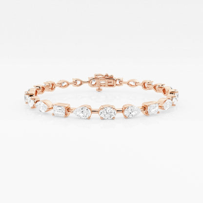 Multi-Shape Moissanite Alternating Fashion Bracelet