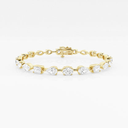 Multi-Shape Moissanite Alternating Fashion Bracelet