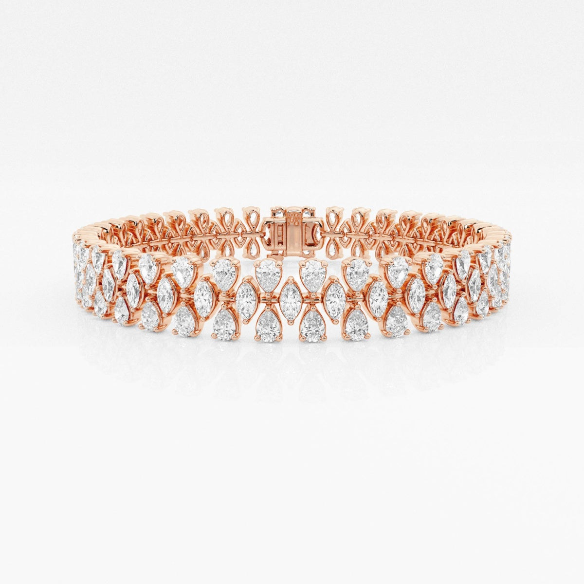 Pear and Marquise Moissanite Alternating Fashion Bracelet – view 3