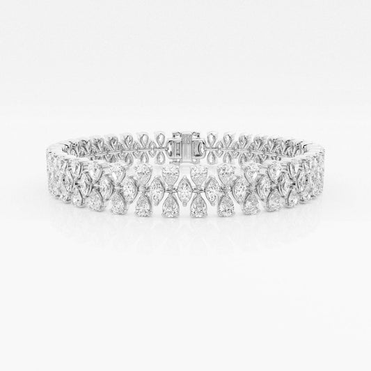 Pear and Marquise Moissanite Alternating Fashion Bracelet