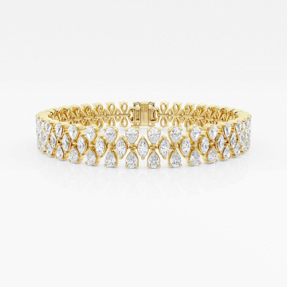 Pear and Marquise Moissanite Alternating Fashion Bracelet