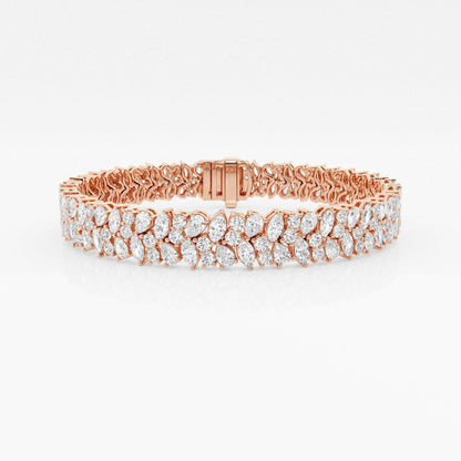 Badgley Mischka Round, Pear, Marquise Moissanite Alternating Fashion Bracelet