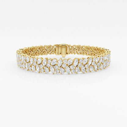 Badgley Mischka Round, Pear, Marquise Moissanite Alternating Fashion Bracelet