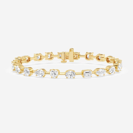 Mixed Diamond Mixed Shapes Fashion Bracelet