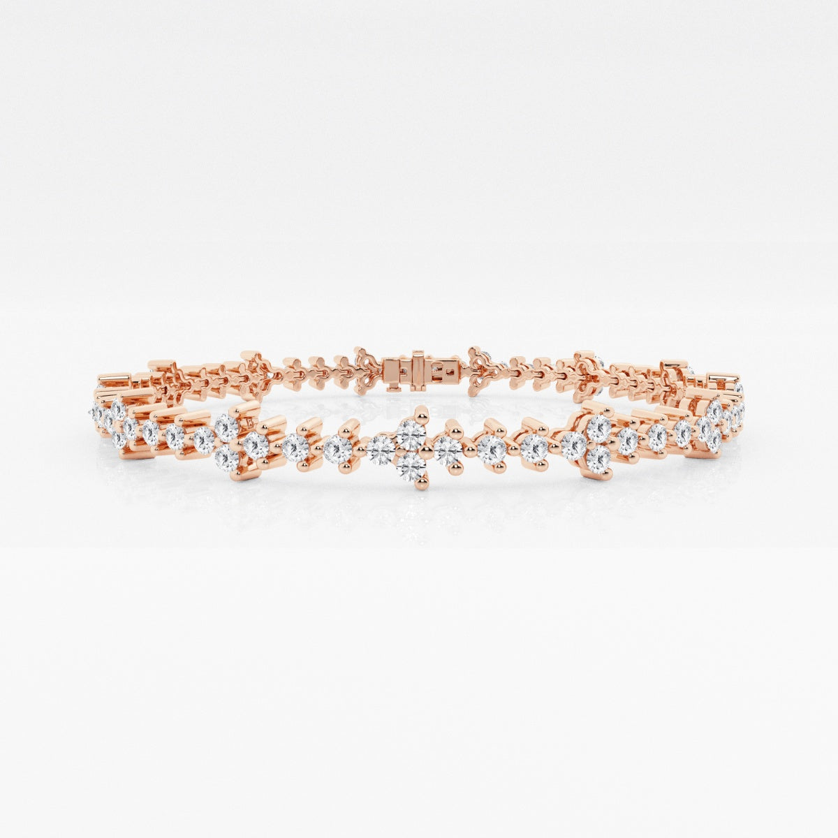 Round Moissanite Link Bracelet – view 2