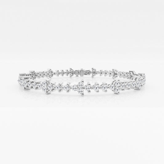 Round Moissanite Link Bracelet