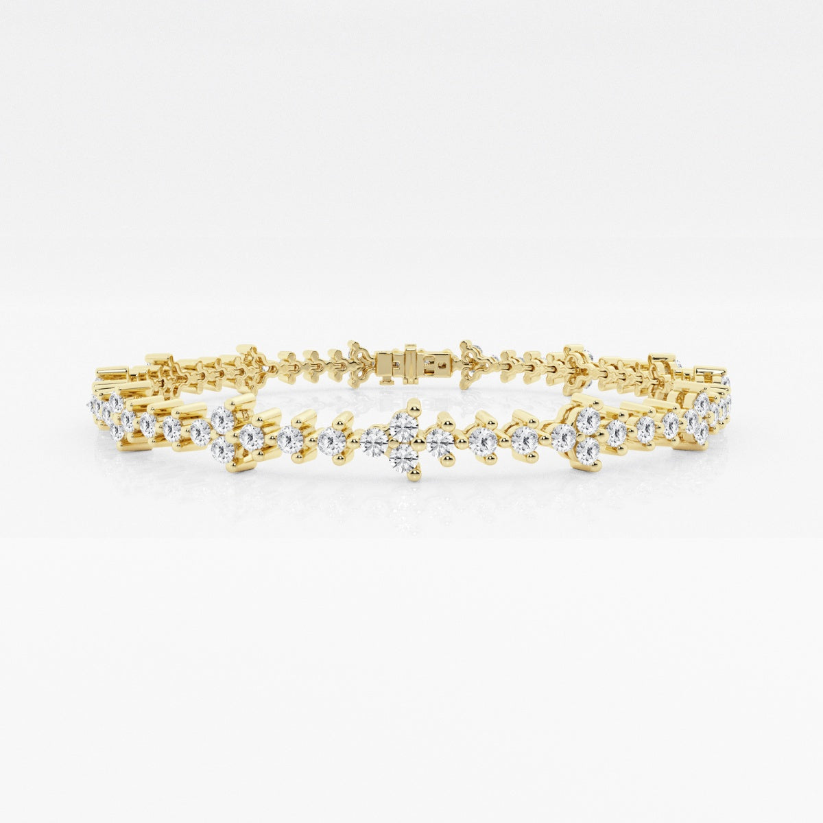 Round Moissanite Link Bracelet