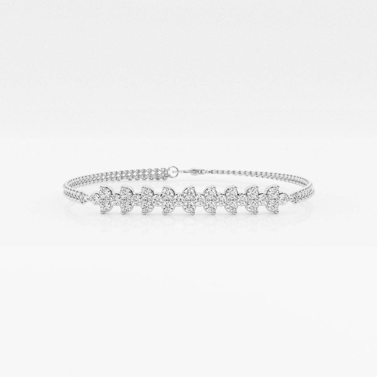 Round Moissanite Chain Bracelet – view 2