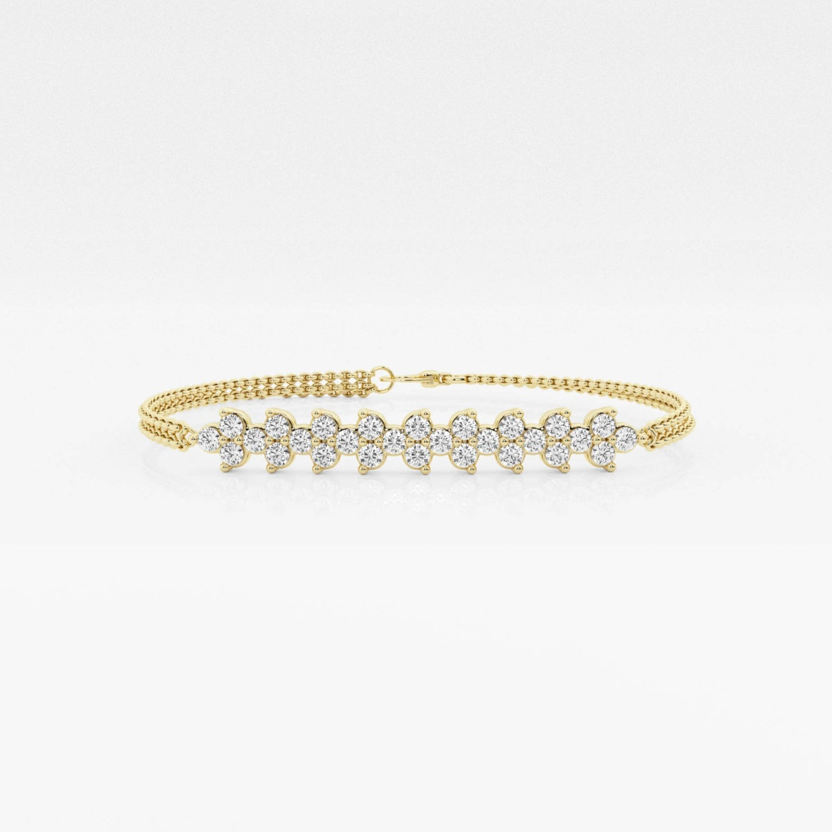 Round Moissanite Chain Bracelet – view 4