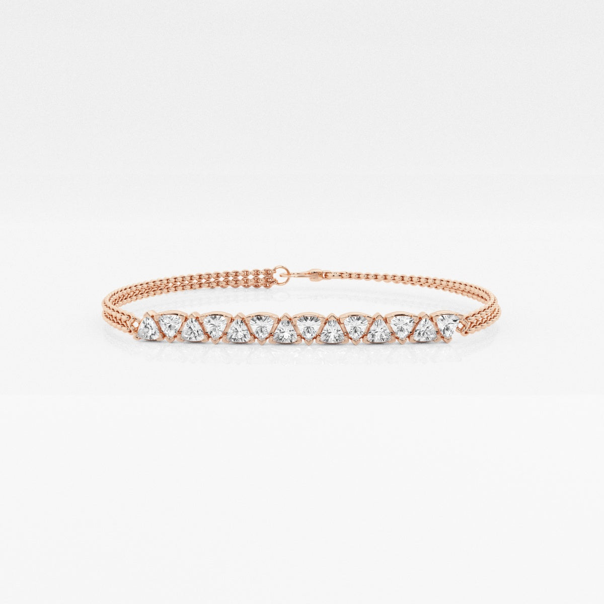 Romancing 1 1/6 Trillion Moissanite Chain Bracelet