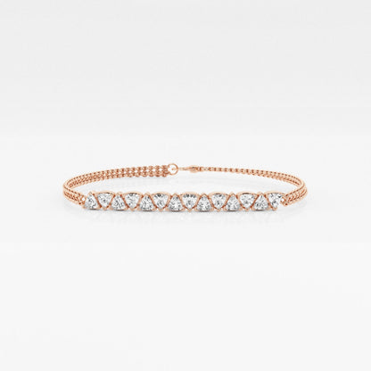 Romancing 1 1/6 Trillion Moissanite Chain Bracelet