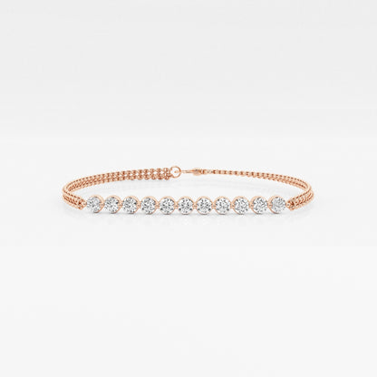 Round Moissanite Chain Bracelet