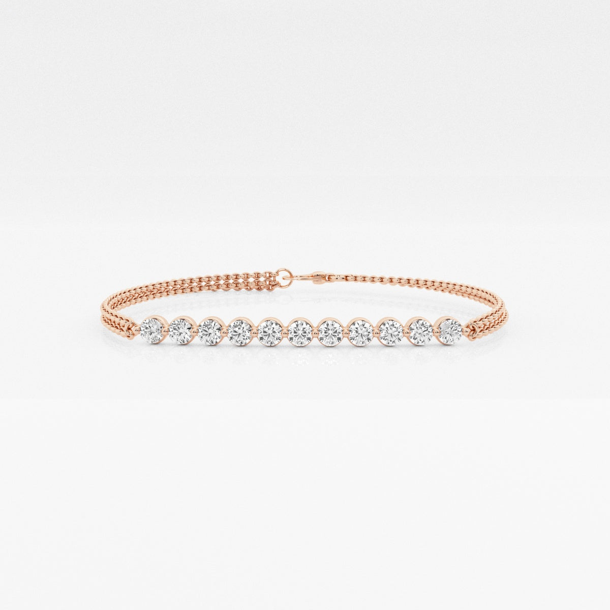 Round Moissanite Chain Bracelet – view 5
