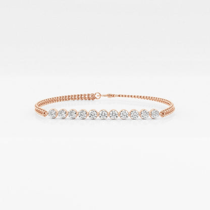 Round Moissanite Chain Bracelet